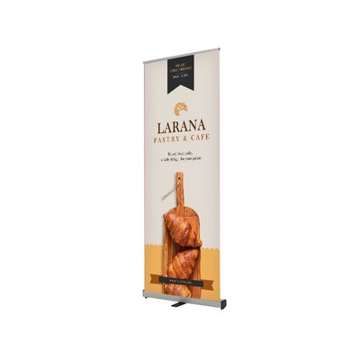 24"W x 80"H Monza™ Fx Retractable Banner Stand Kit, Vinyl