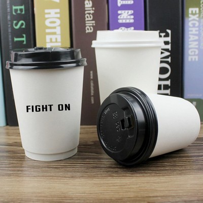 16 oz Disposable Coffee Cups with Lid