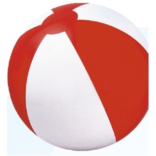 20" Inflatable Alternating Red & White Beach Ball