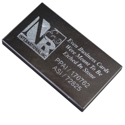 Jet Black Marble Business Card Base (3½"x¼"x2")