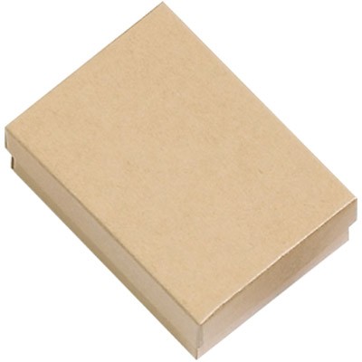 Kraft Paper Cotton Filled Box ( 3½" x3½" x1")