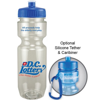 22 Oz Translucent Bike Bottle w/ Push Pull Lid