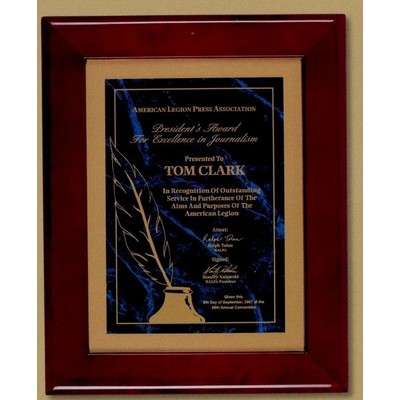 Rosewood Piano Finished Plaque (12"x15")