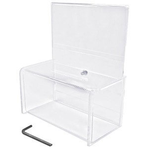 Small Clear Coin Box w/Riser Insert