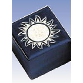 Celestial Dark Blue Wood Box w/Sun Decoration (1 7/8"x1 7/8"x1 3/8")