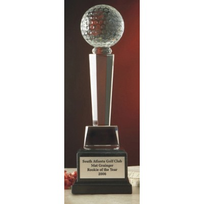 3" Crystal Golf Tower Award