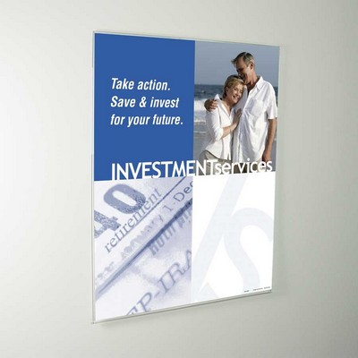 Non-Glare Acrylic Wall Poster Holder w/Mounting Bracket (22w x 28h)