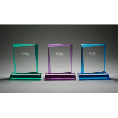 Faceted Rectangle Award w/Lumiglaze Accent