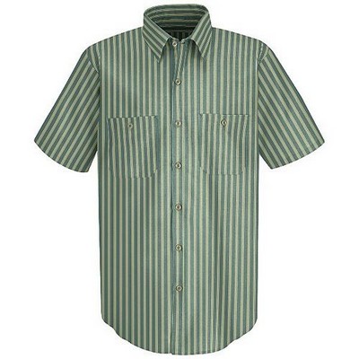 Red Kap® Short Sleeve Micro Check Uniform Shirt