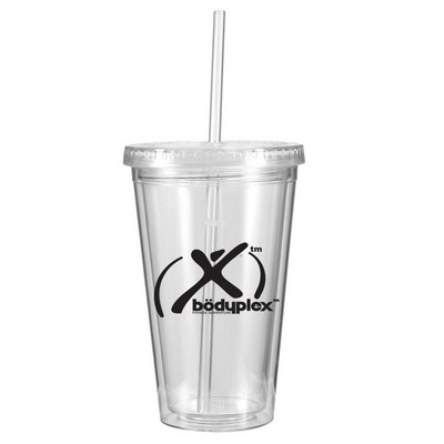 16 Oz. Victory Acrylic Tumbler w/Straw Lid