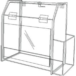 Locking Ballot/ Suggestion Box w/ Ad Holder