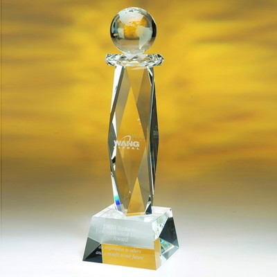 15" Crystal Award-Ultimate Globe Trophy