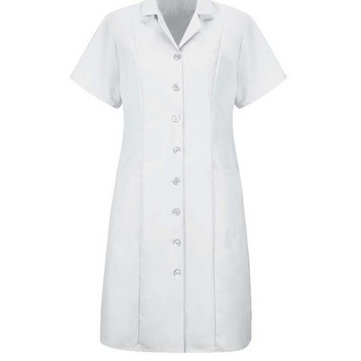 Red Kap™ Women's Short Sleeve Dress w/Gripper Front - White