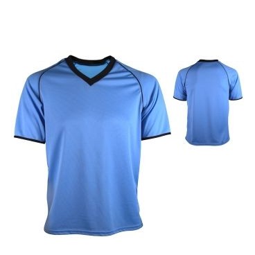 Youth Cool Mesh Soccer Jersey Shirt w/ Contrasting Piping & V-Neck Self Trim