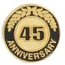 45 Years Anniversary Round Stock Die Struck Pin