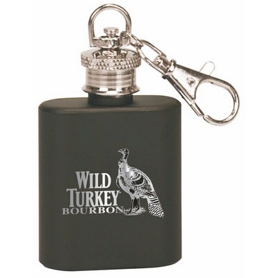 1 Oz. Black Flask Key Chain