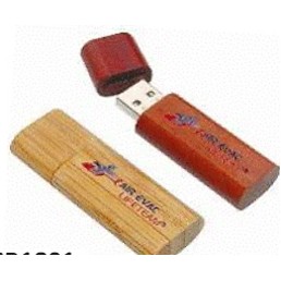 Wood Brown Rectangular USB Drive