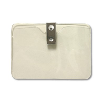 Horizontal Badge Holder w/Clip (Fits a 3.5"x2.25" Insert)