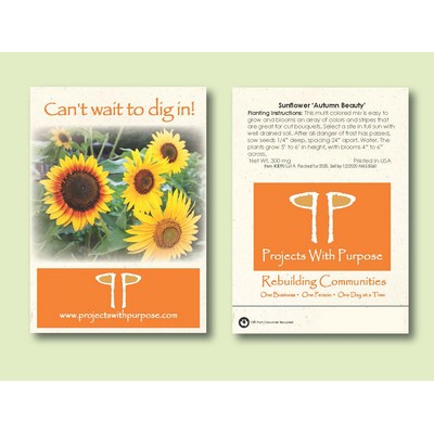 Sunflower 'Autumn Beauty' Seed Packet (3.25" x 4.5")