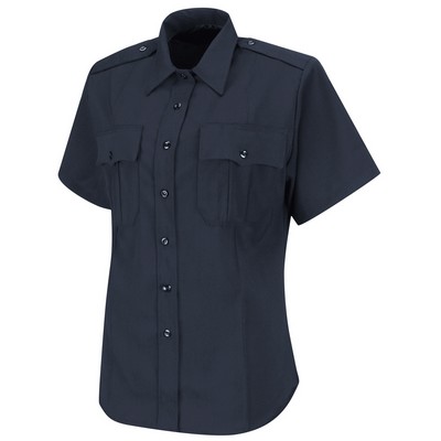 Women's New Generation® Stretch Shirt w/Short Sleeves - Dark Navy Blue