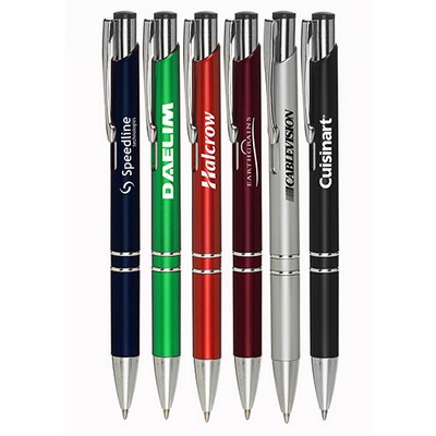 Slim Retractable Plastic Ballpoint Pen