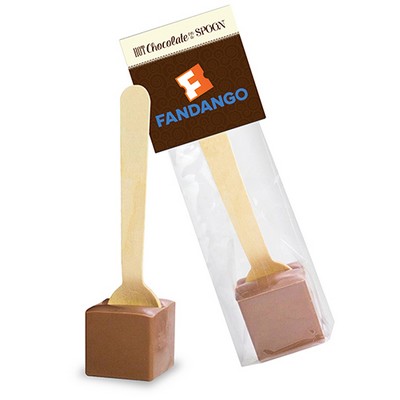 Hot Chocolate on a Spoon in Header Bag - Milk Chocolate