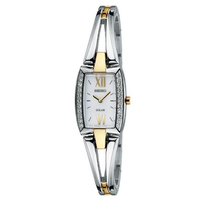 Seiko Women's Solar Two Tone Stainless Steel Bangle Watch