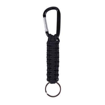 Black Paracord Key Chain w/Carabiner