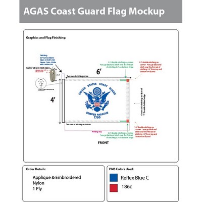 Coast Guard Deluxe Flags 4x6 foot