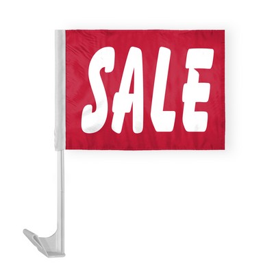 Sale Car Flags 12x16 inch (Red)