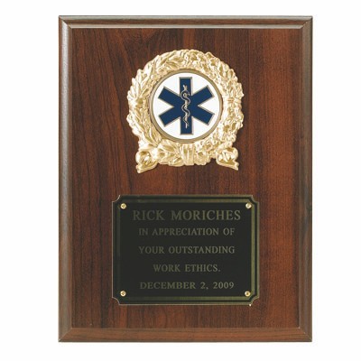 Occupational Plaque w/Walnut Finish & 2" Insert (7"x9")