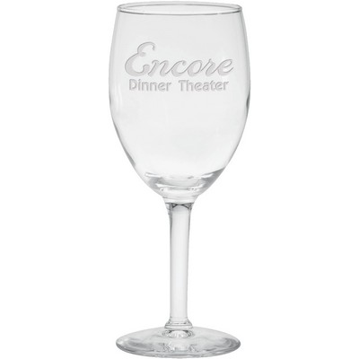 8 Oz. Wine Glass - Etched