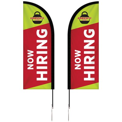 6' Double Sided Portable Half Drop Banner w/ Hardware Set