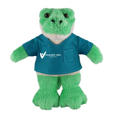 Soft Plush Stuffed Alligator in scrub shirt