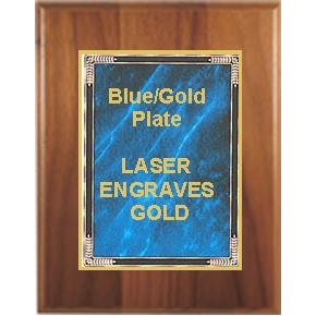 Cherry Plaque 9" x 12" - Blue/Gold 7" x 10" Marble Mist Plate