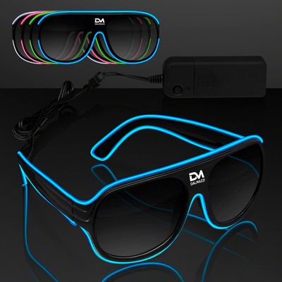 Assorted "Neon Look" Aviator EL Shades - Domestic Print