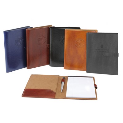 New Age Italian PU Leather Padfolio (English Tan)