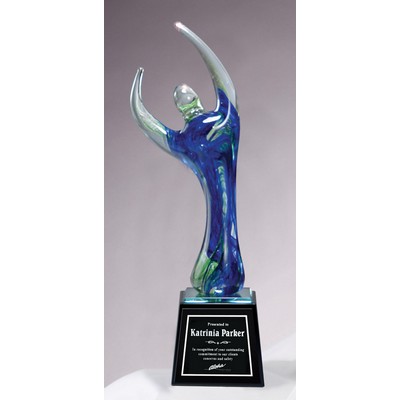 Dance of Victory Art Glass Award - 11 1/2'' H