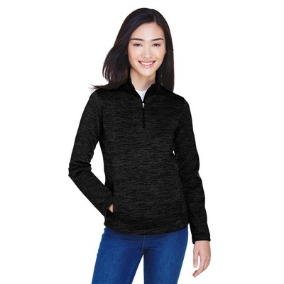 Devon and Jones Ladies' Newbury Mélange Fleece Quarter-Zip