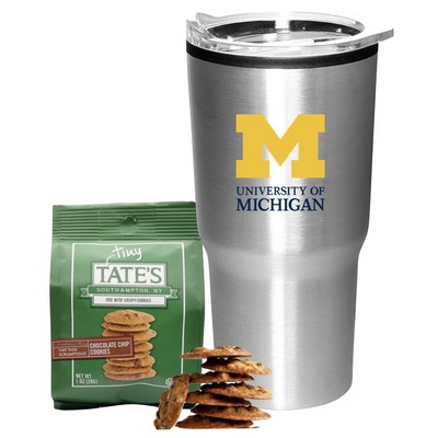 Tate's Cookies with Branded Stainless Tumbler