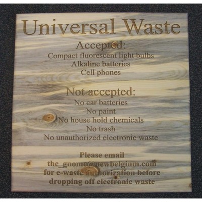 20" x 20" - Hardwood Sign or Plaque