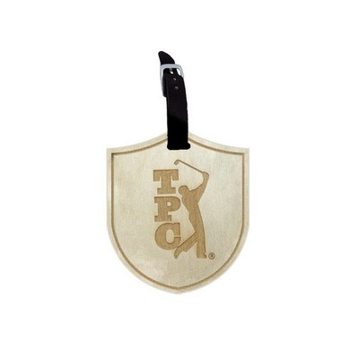 Wood Bag Tag Crest