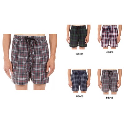 Men's Classic Plaid Pajama Boxer Shorts, Sleepwear