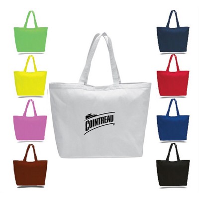 Canvas Big Tote with Velcro Closure - Overseas - Color