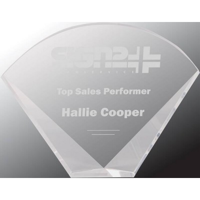 Fanfare Crystal Award, 7"H