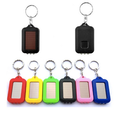 LED Flashlight Keychain With Solar