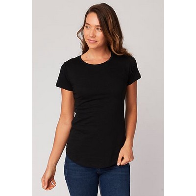 Women's Slub Scallop Bottom T-Shirt