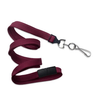 3/8" Breakaway Blank Lanyard w/Swivel Hook (Maroon Red)