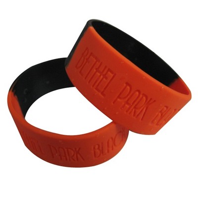 1 Inch Segmented Debossed Silicone Wristbands