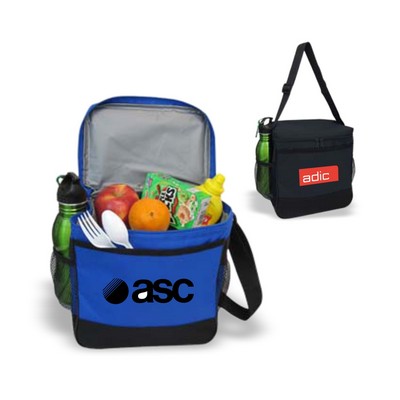 Deluxe 12-Can Stadium Cooler Bag with Both Side Mesh Pockets